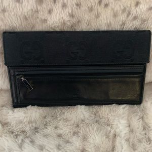 Gucci canvas and leather wallet